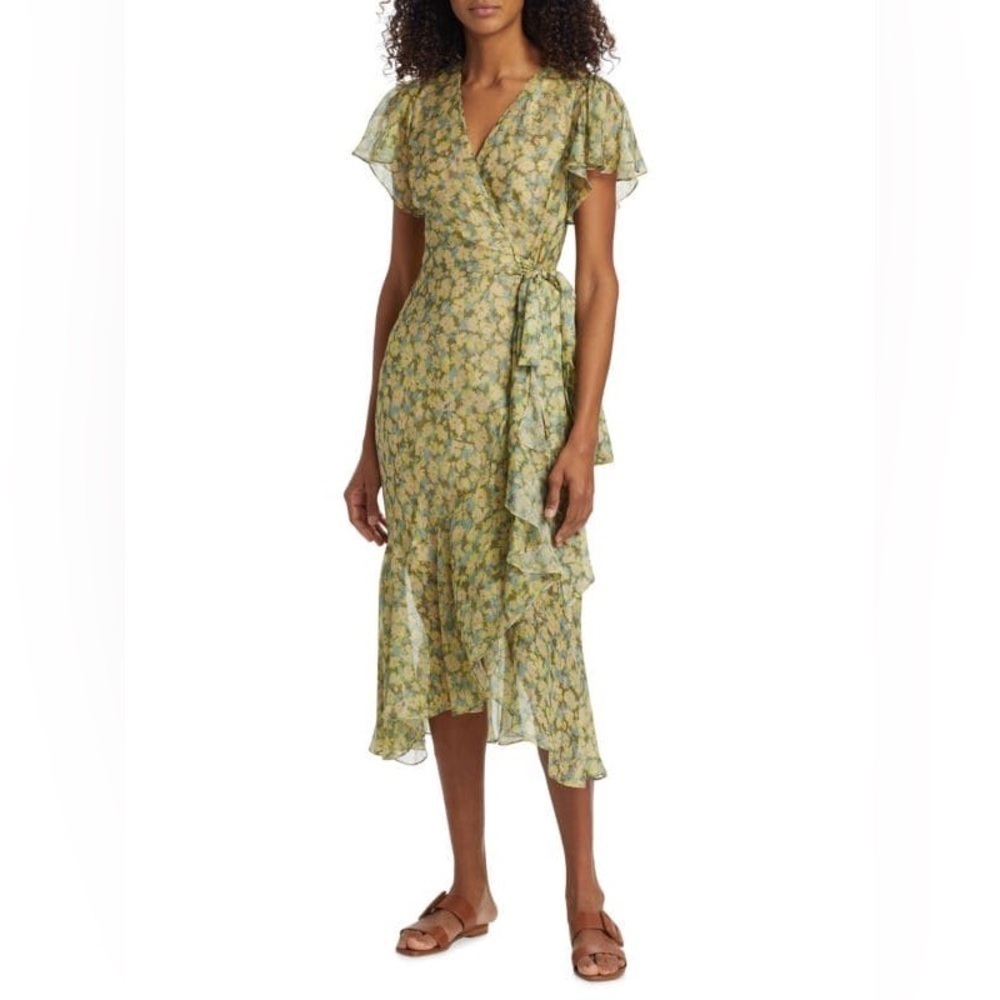 TANYA TAYLOR
Blaire Floral Voile Silk Blend Wrap Dress